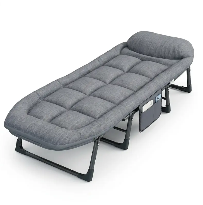 Portable Folding Lounge Bed – 6 Adjustable Positions for Personalized Comfort
